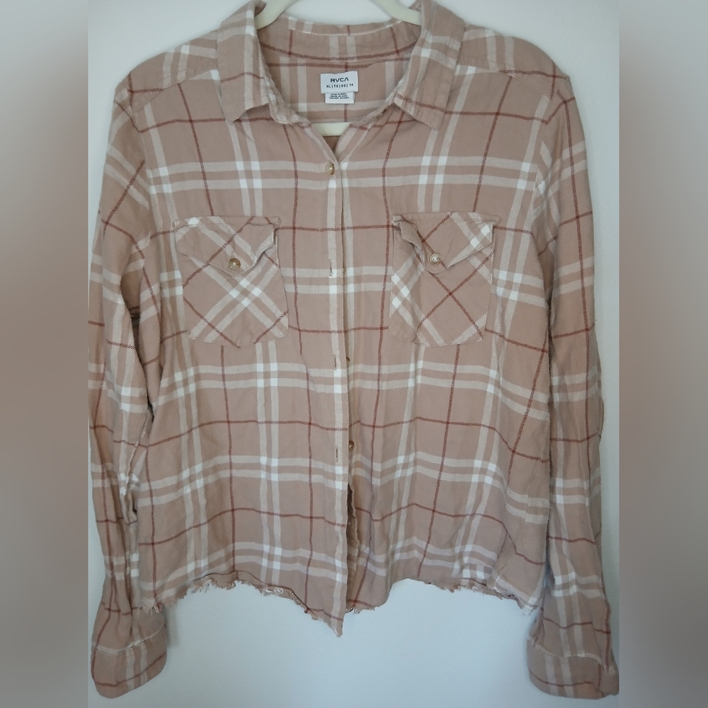 RVCA Pink Plaid Shirt